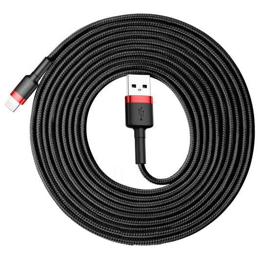 Câble de Données et de Charge USB-A - Lightning Baseus Cafule, 18W, 3m, Rouge CALKLF-R91