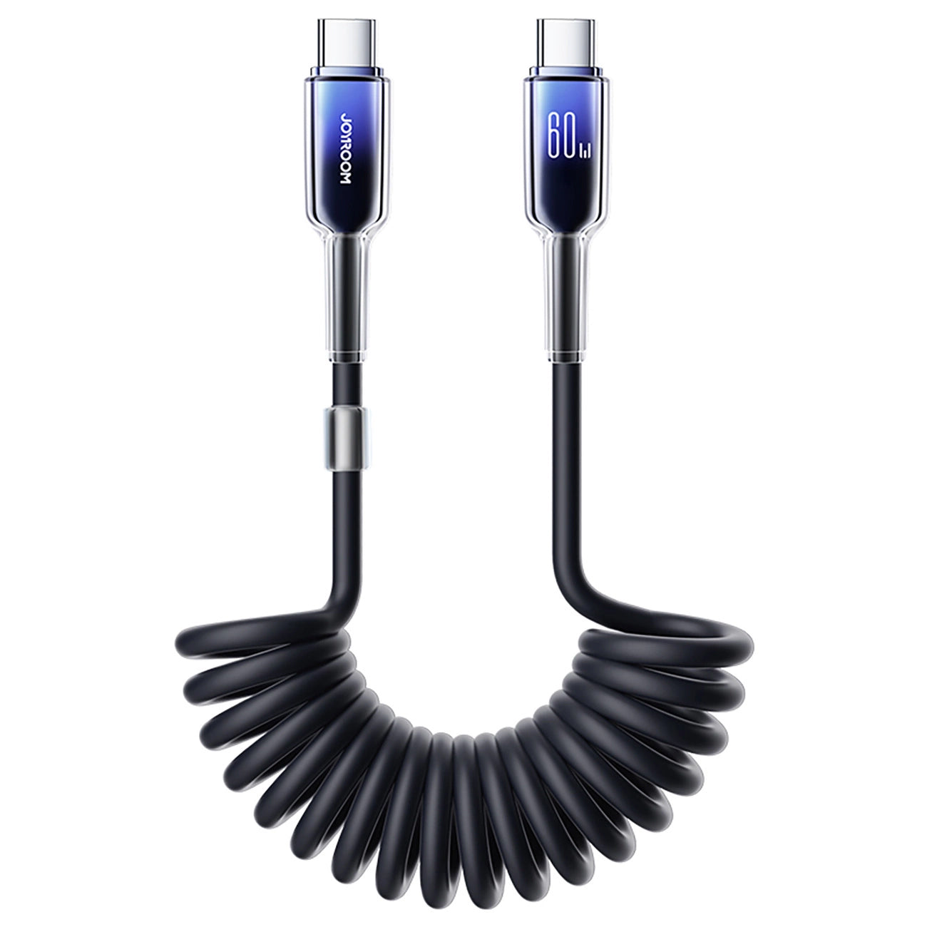 Câble de Données et de Charge USB-C - USB-C Joyroom S-A43 Crystal, 60W, 1.5m, Noir