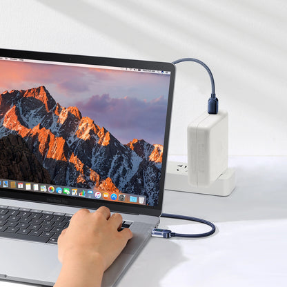 Câble de Données et de Charge USB-C - USB-C Joyroom A4 Display, 100W, 1.2m, Bleu
