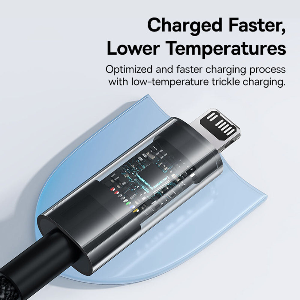 Câble de Données et de Charge USB-C - Lightning Baseus Gem, 20W, 1m, Noir P10373001111-00