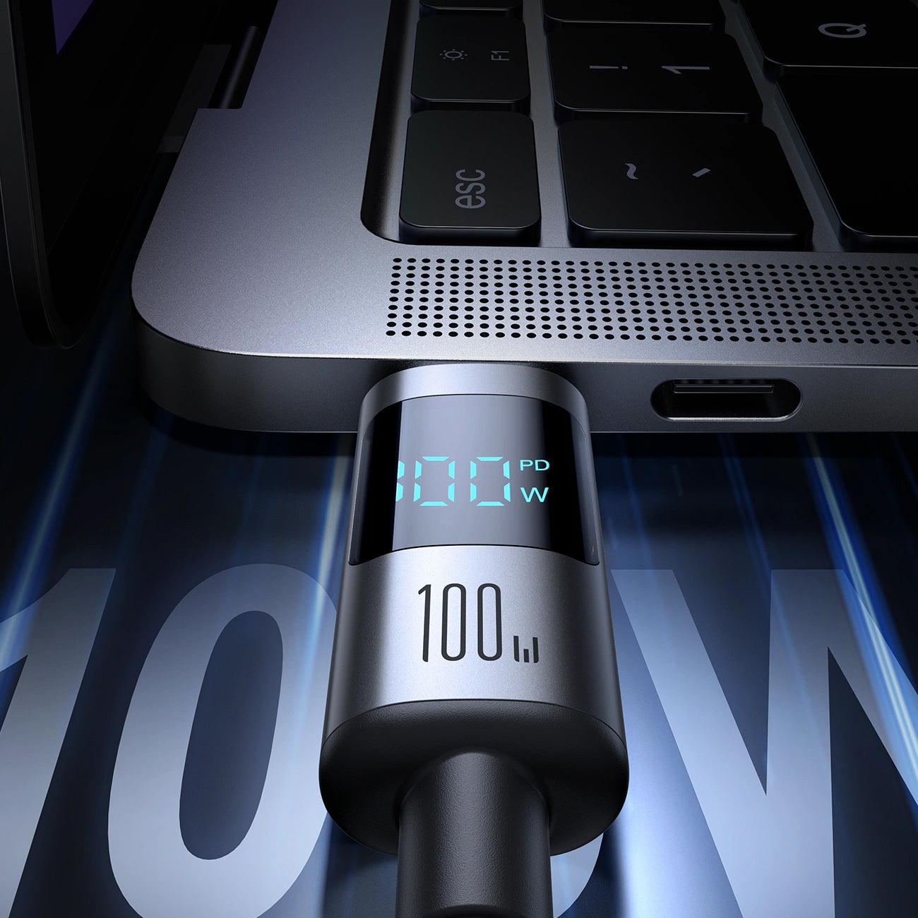 Câble de Données et de Charge USB-C - USB-C Joyroom S-A16 Pro Prism Display, 100W, 1.2m, Noir