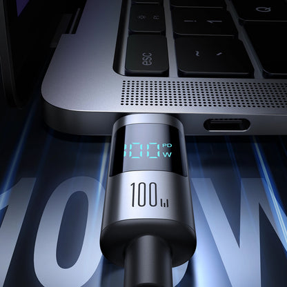 Câble de Données et de Charge USB-C - USB-C Joyroom S-A16 Pro Prism Display, 100W, 1.2m, Noir
