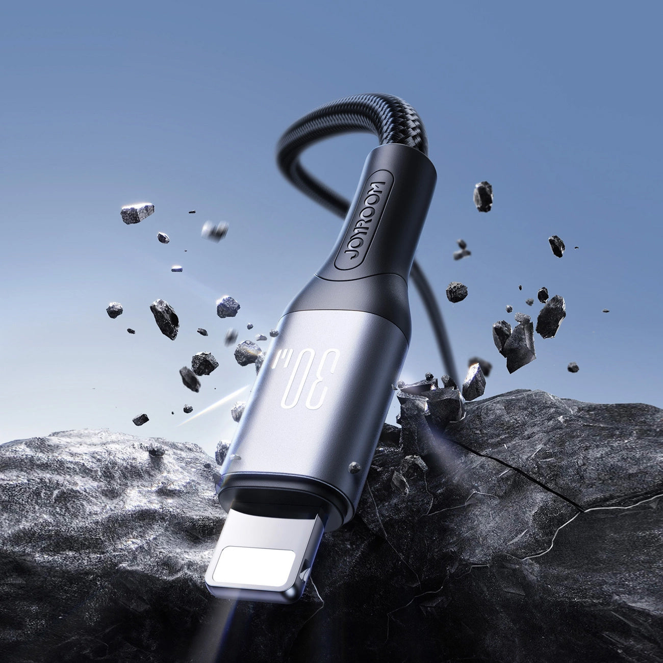 Câble de Données et de Charge USB-C - Lightning Joyroom S-A28 Flash, 30W, 2m, Noir