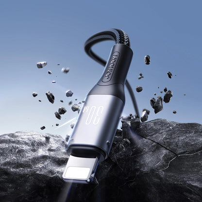 Câble de Données et de Charge USB-C - Lightning Joyroom S-A28 Flash, 30W, 2m, Noir