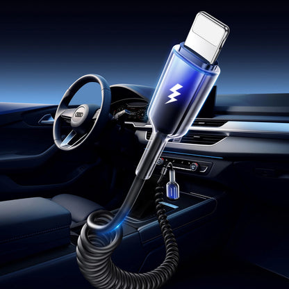 Câble de Données et de Charge USB-A - Lightning Joyroom S-A43 Crystal, 18W, 1.5m, Noir