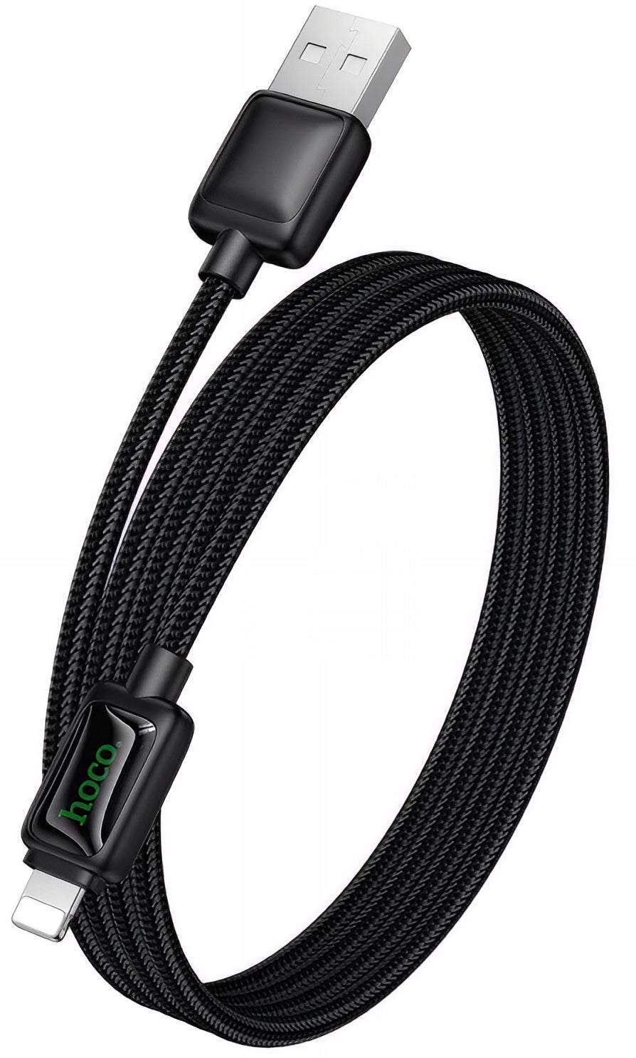 Câble de données et de charge USB-A - Lightning HOCO U146, 12W, 1.2m, Noir