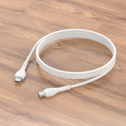 Câble de Données et de Charge USB-C - USB-C HOCO X37, 60W, 1m, Blanc