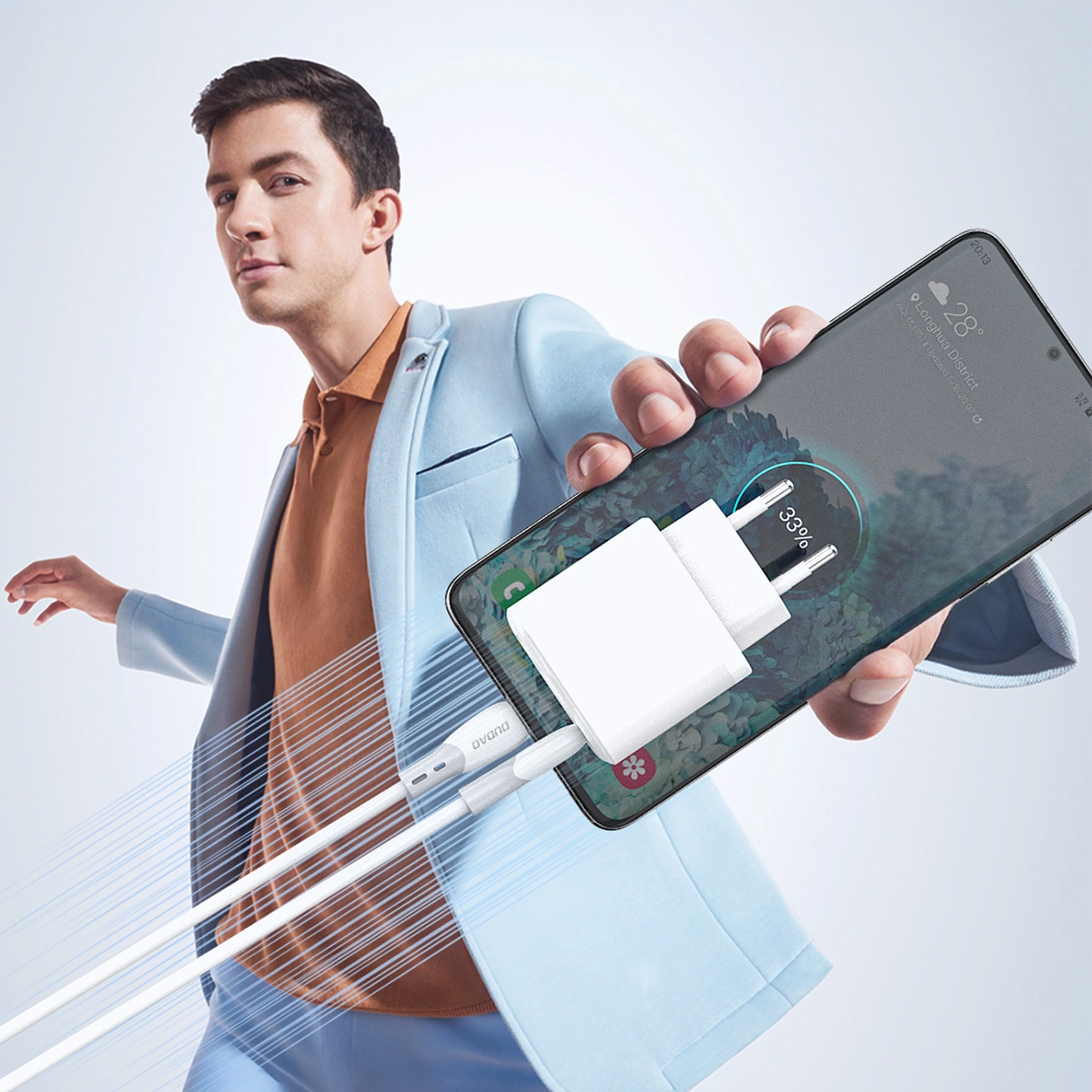 USB-C Daten- und Ladekabel - USB-C Dudao L25SC, 60W, 2m, Weiß