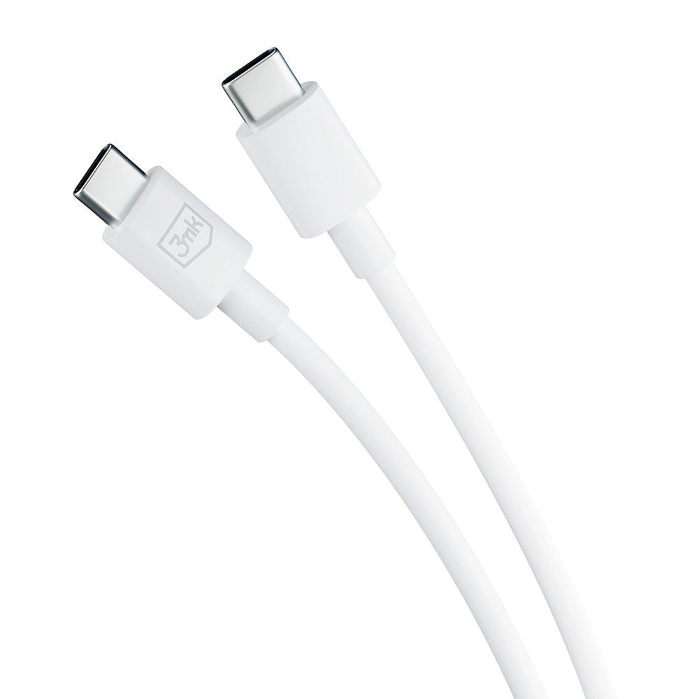 USB-C Data and Charging Cable - USB-C 3MK Hyper, 100W, 1.2m, White 