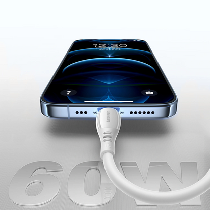 Câble de Données et de Charge USB-C - USB-C Joyroom S-A59 Vibrant, 60W, 1.2m, Blanc