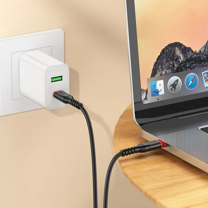 Daten- und Ladekabel USB-C - USB-C HOCO X59 Victory, 60W, 3m, Schwarz