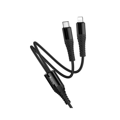 USB-C - Lightning / USB-C Ladekabel HOCO X123, 10W, 1m, Schwarz