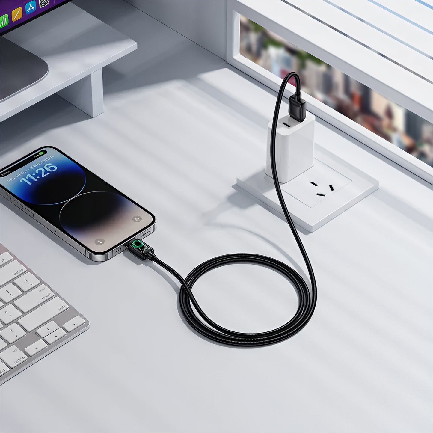 Câble de données et de charge USB-A - Lightning HOCO U146, 12W, 1.2m, Noir
