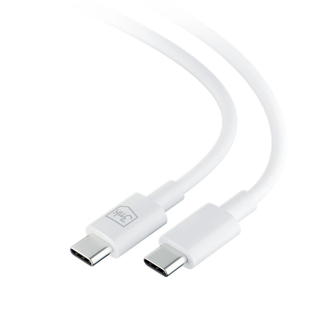 USB-C Data and Charging Cable - USB-C 3MK Hyper, 100W, 1.2m, White 