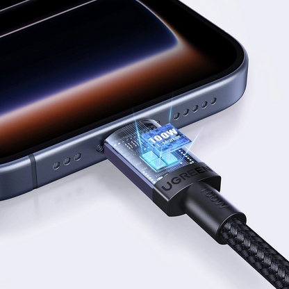 Câble de Données et de Charge USB-C - USB-C UGREEN, 100W, 1m, Noir