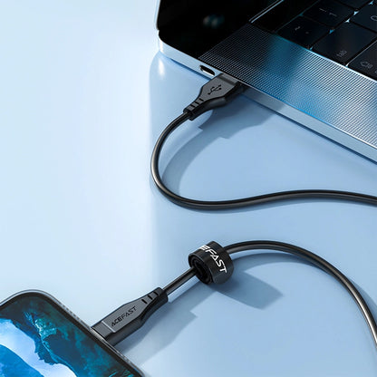 USB-A to Lightning Data and Charging Cable Acefast C3-02, 18W, 1.2m, White