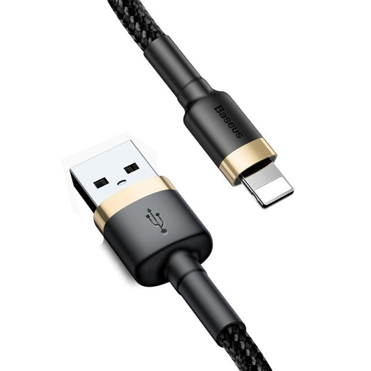 USB-A - Lightning Lade- und Datenkabel Baseus Cafule, 18W, 2m, Gold CALKLF-CV1
