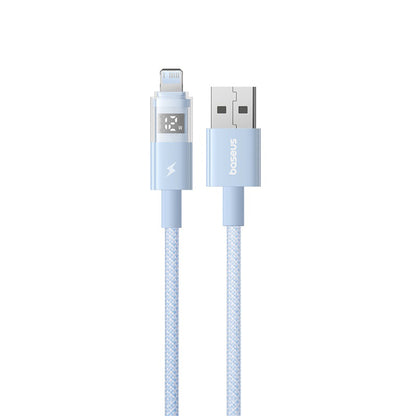 USB-A - Lightning Lade- und Datenkabel Baseus Display 2, 12W, 2m, Blau P10382700311-01