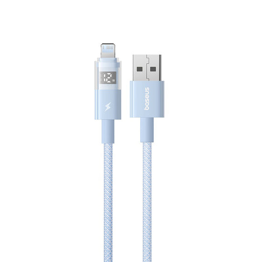 USB-A - Lightning Lade- und Datenkabel Baseus Display 2, 12W, 2m, Blau P10382700311-01
