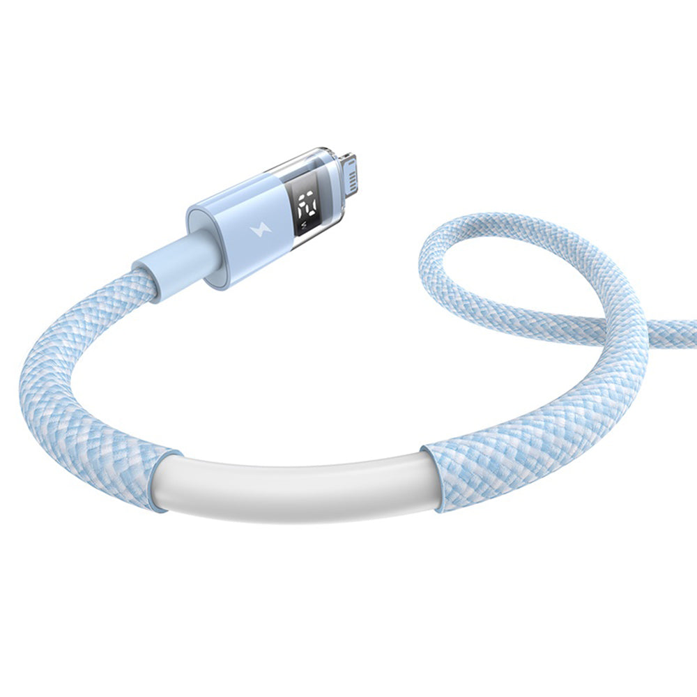 USB-A - Lightning Lade- und Datenkabel Baseus Display 2, 12W, 2m, Blau P10382700311-01