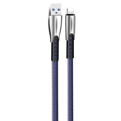 Câble de données et de charge USB-A - Lightning ColorWay CW-CBUL010, 18W, 1m, Bleu