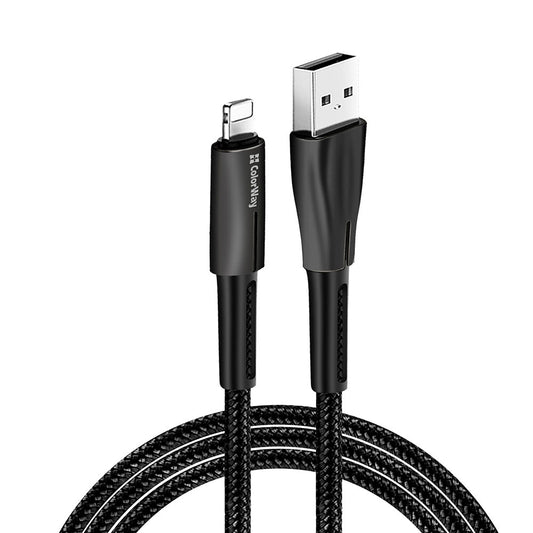 Câble de Données et de Charge USB-A - Lightning ColorWay CW-CBUL035, 18W, 1m, Noir