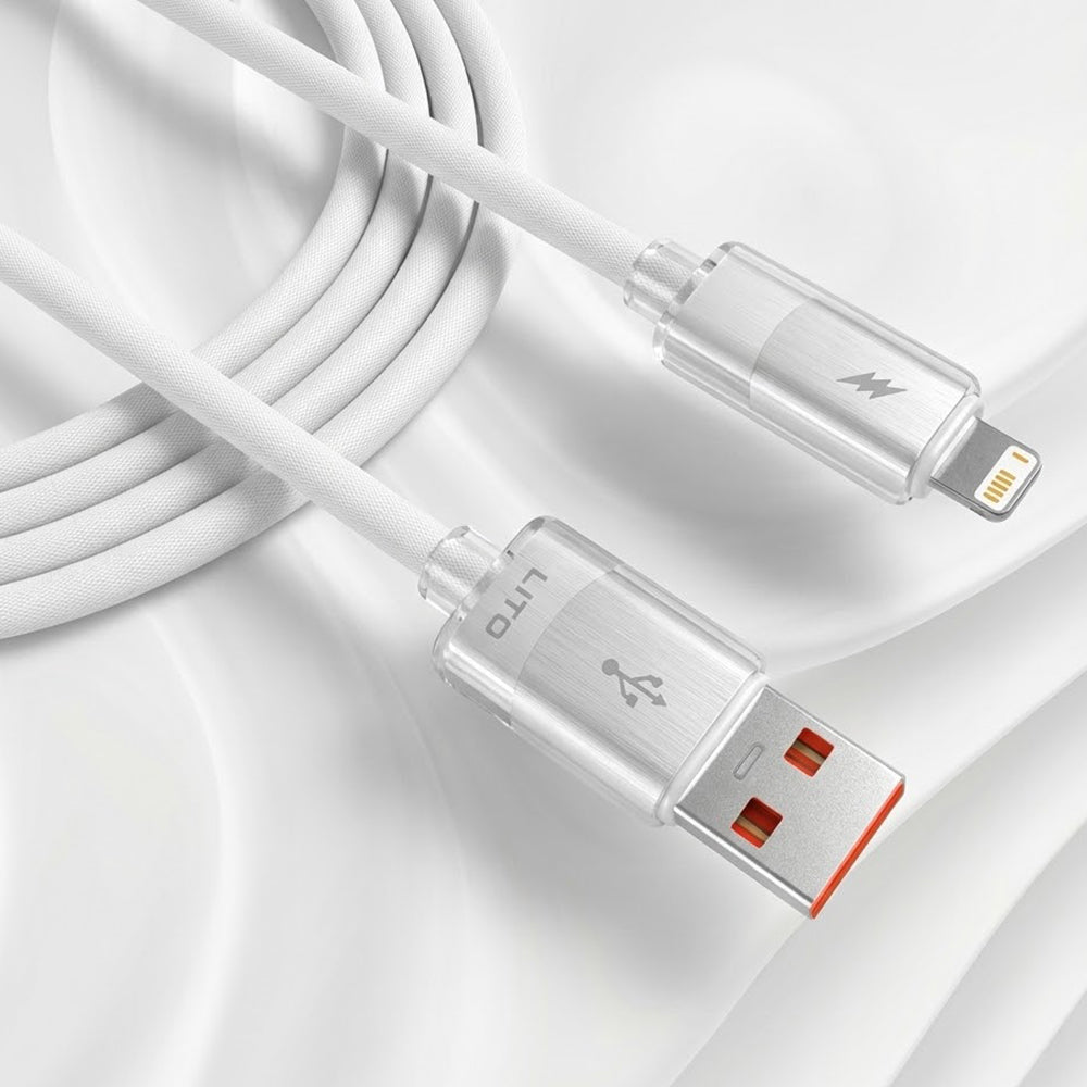 Câble de Données et de Charge USB-A - Lightning Lito LD07, 60W, 1m, Blanc