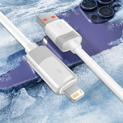 Câble de Données et de Charge USB-A - Lightning Lito LD07, 60W, 1m, Blanc