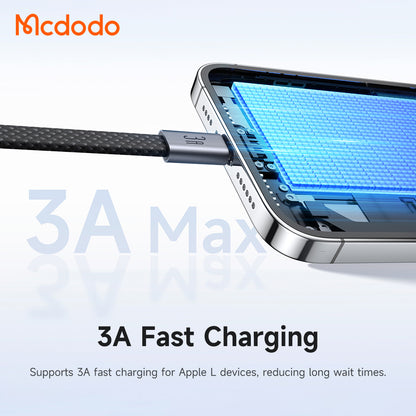 Câble de données et de charge USB-A - Lightning McDodo CA-1160, 18W, 1m, Noir
