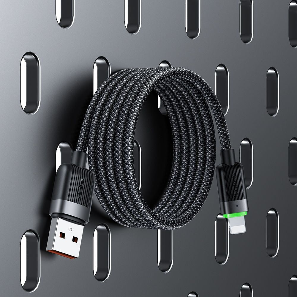 USB-A to Lightning McDodo CA-6000 Self Winding Data and Charging Cable, 18W, 1.2m, Black