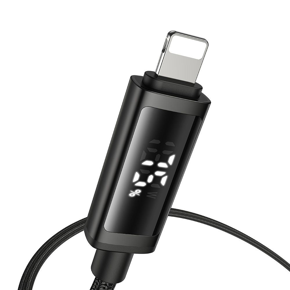 Daten- und Ladekabel USB-A - Lightning McDodo CA-7970 Display, 18W, 1,2m, Schwarz
