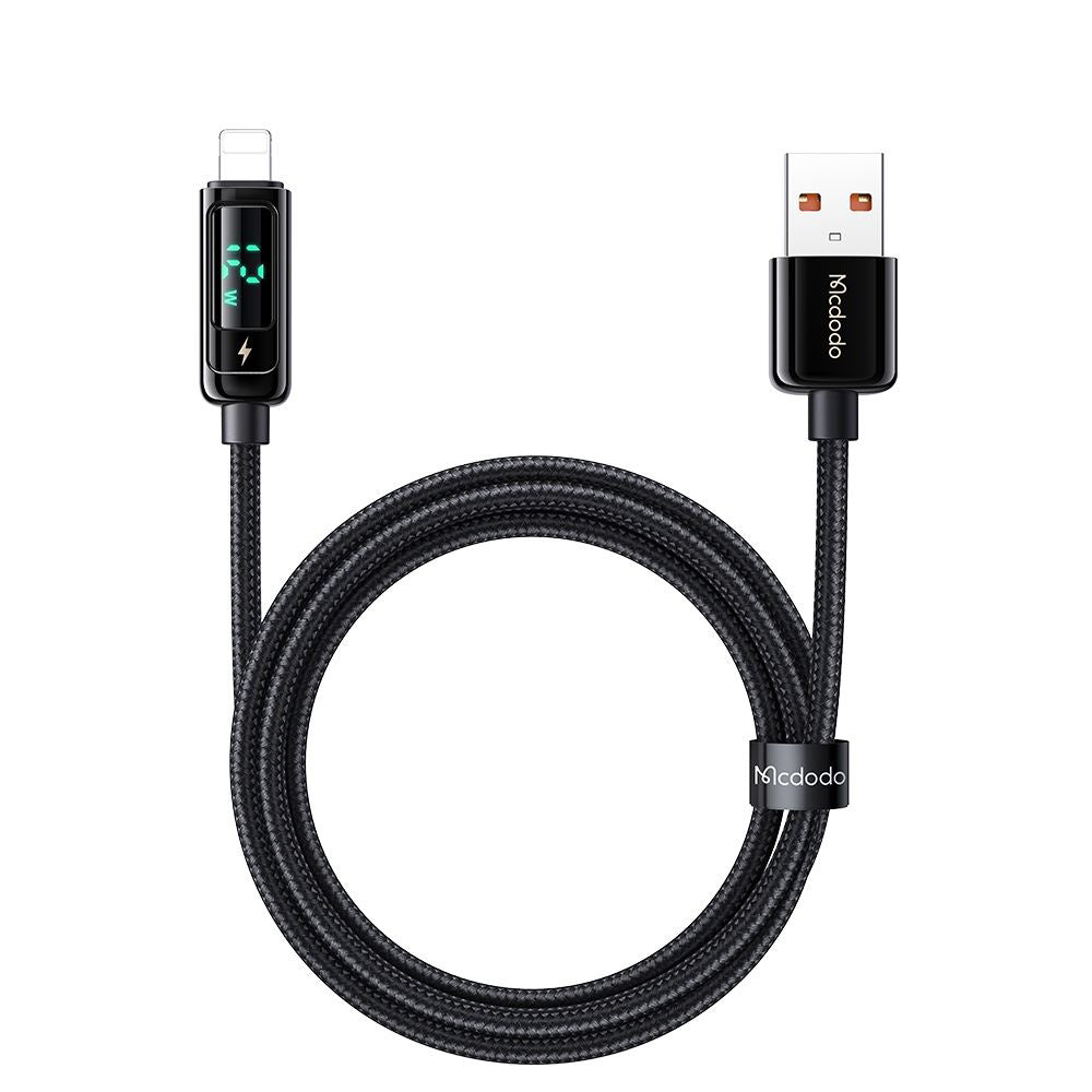 Daten- und Ladekabel USB-A - Lightning McDodo CA-9940 Display, 12W, 1,2m, Schwarz