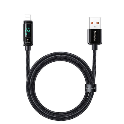 Daten- und Ladekabel USB-A - Lightning McDodo CA-9940 Display, 12W, 1,2m, Schwarz
