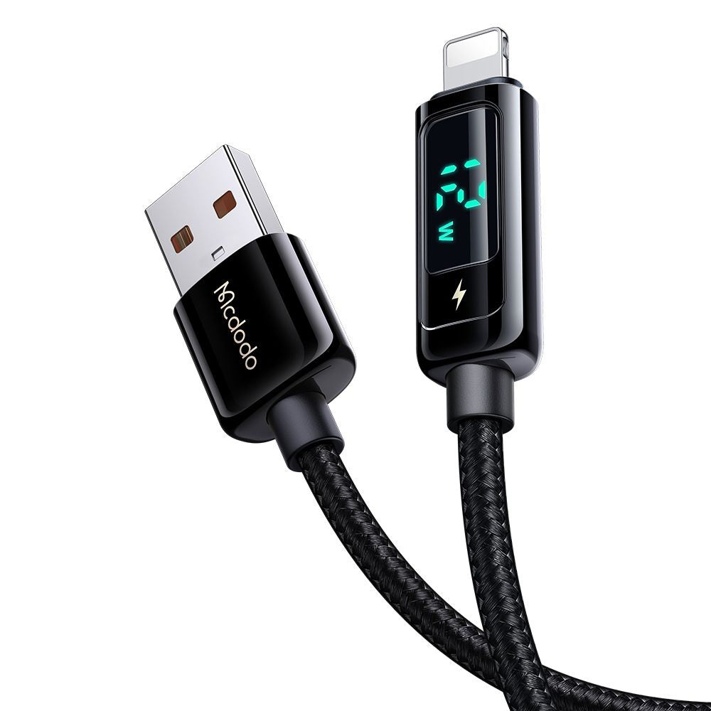 Daten- und Ladekabel USB-A - Lightning McDodo CA-9940 Display, 12W, 1,2m, Schwarz