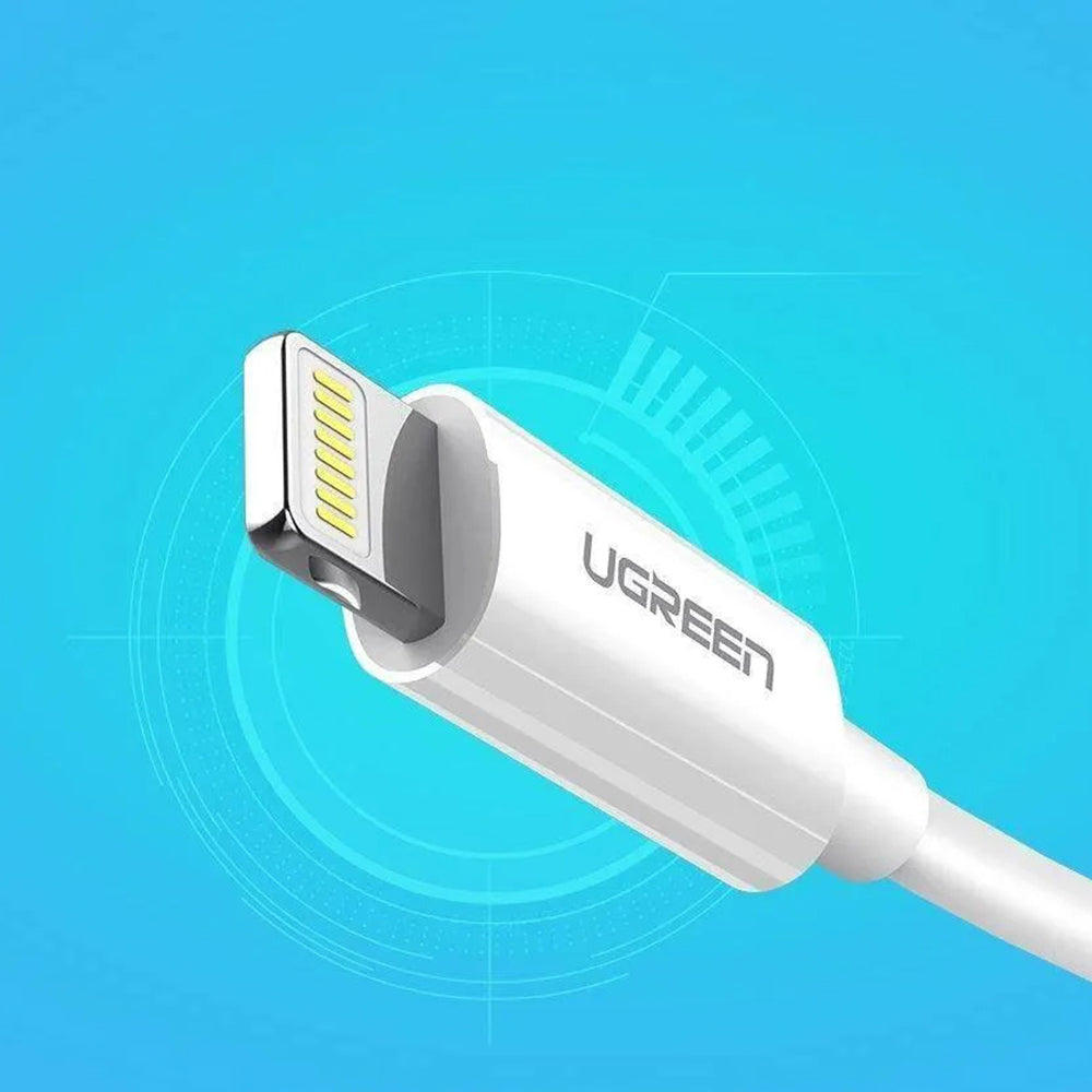USB-A to Lightning Data and Charging Cable UGREEN US155 (20730), 18W, 2m, White