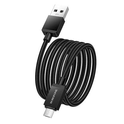 Daten- und Ladekabel USB-A - microUSB Borofone BX120 Placer, 18W, 1m, Schwarz