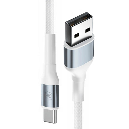 Câble de Données et de Charge USB-A - USB-C 3MK Hyper N, 18W, 1m, Blanc