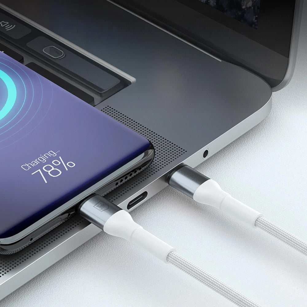 Câble de Données et de Charge USB-A - USB-C 3MK Hyper N, 18W, 1m, Blanc