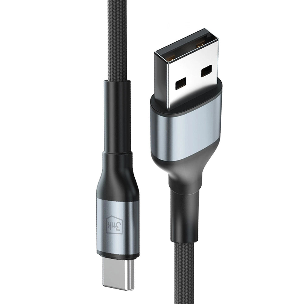 Câble de Données et de Charge USB-A - USB-C 3MK Hyper N, 18W, 2m, Noir