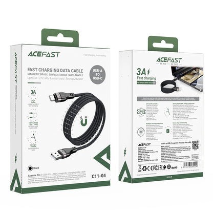 Daten- und Ladekabel USB-A - USB-C Acefast C11-04, 18W, 1.2m, Schwarz