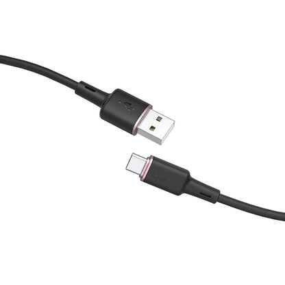 USB-A to USB-C Data and Charging Cable Acefast C2-04, 18W, 1.2m, Black
