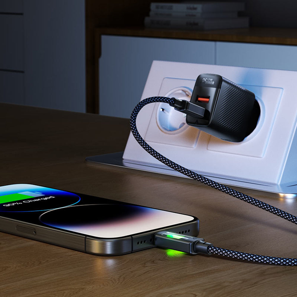 Daten- und Ladekabel USB-A - USB-C Acefast C21-04, 18W, 1.2m, Schwarz