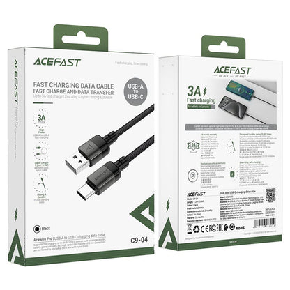 Daten- und Ladekabel USB-A - USB-C Acefast C9-04, 18W, 1.2m, Schwarz