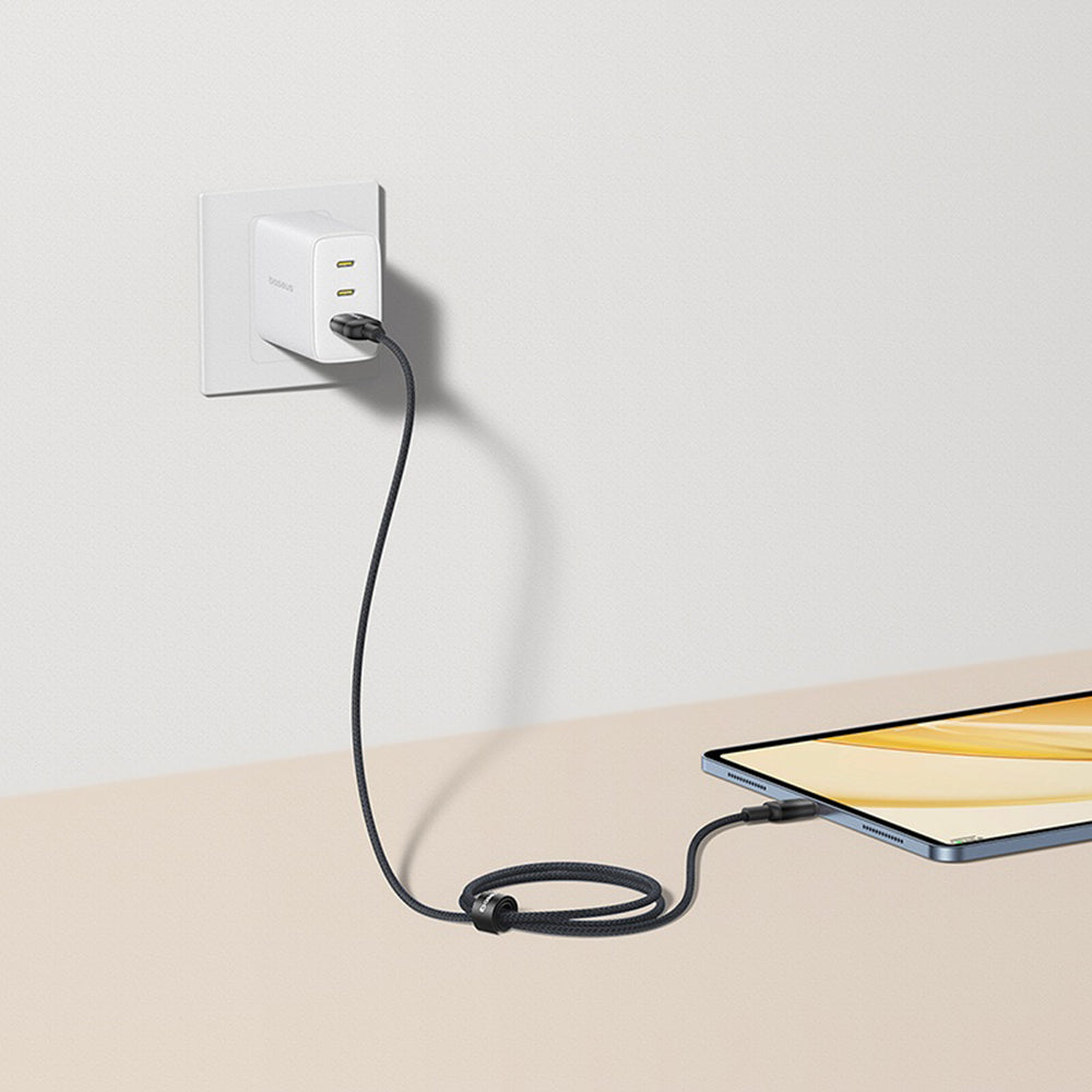 Baseus Discolor USB-A to USB-C Data and Charging Cable, 100W, 2m, Blue Green E0418500