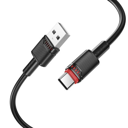 Daten- und Ladekabel USB-A - USB-C Borofone BX110 Beneficio, 18W, 1m, Schwarz