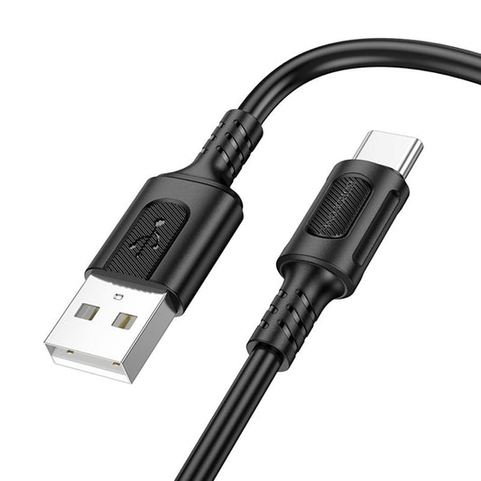 Daten- und Ladekabel USB-A - USB-C Borofone BX111 Feliz, 20W, 1m, Schwarz