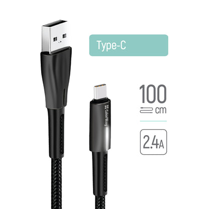 Câble de Données et de Charge USB-A - USB-C ColorWay CW-CBUC035, 18W, 1m, Noir