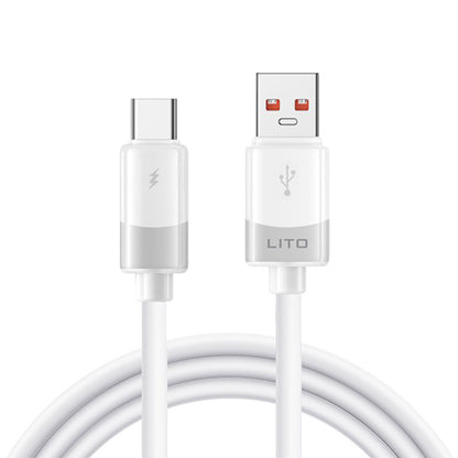 Câble de Données et de Charge USB-A - USB-C Lito LD07, 18W, 1m, Blanc