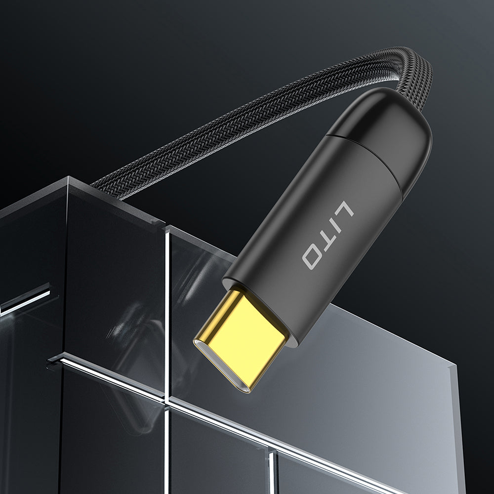 Daten- und Ladekabel USB-A - USB-C Lito LD11C, 18W, 1m, Schwarz