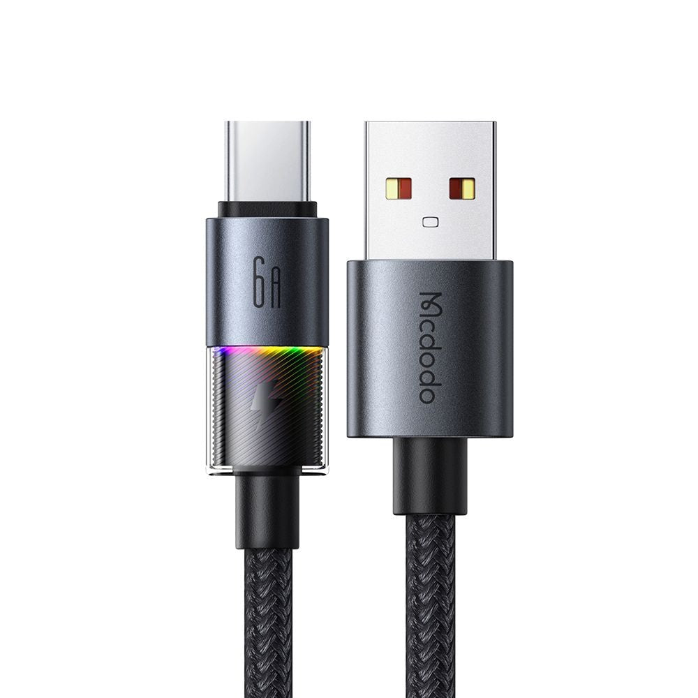 Câble de Données et de Charge USB-A - USB-C McDodo CA-8180 Colorful, 66W, 1.2m, Noir